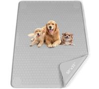 Bartuke Pee Pads for Dogs, 50" x 35" Extra Large Reusable Silicone Mat, Washable Puppy Training Pads for Potty Training, Non-Slip, Leak-Proof, Indoor Floor Protection (Light Grey)