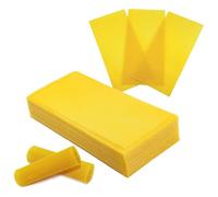 Barturry 30pcs Beeswax Sheets for Beekeeping, Yellow Waxed Coated Foundation Sheets, Natural Honeycomb Wax for Candle Making DIY