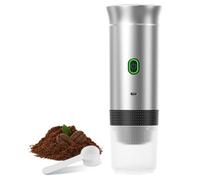 Barturry Wireless Electric Portable Espresso Coffee Machine Portable Coffee Maker Capsule Powder Travel Coffee Maker Sliver