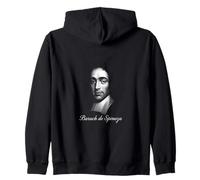Baruch de Spinoza Philosophy Rationalist Portrait Zip Hoodie