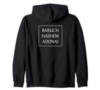 Baruch Hashem Adonai Blessed be the Name of the Lord Zip Hoodie