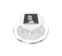 Baruch Spinoza Portrait Formed By Lines PopSockets PopGrip for MagSafe
