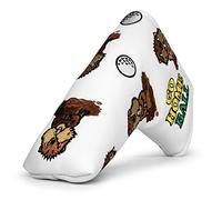 Barudan Golf Putter Head Cover Magnetic Blade Putter Cover Headcover Gopher Headcover Golf Gift for Husband or Dad (White)