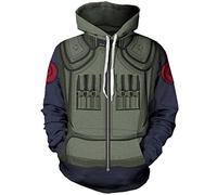 Baruler Jacket Naruto Pattern Teen Kids Personalized 3D Print Hoodie Sweatshirt (M, 2)