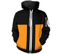 Baruler Jacket Naruto Pattern Teen Kids Personalized 3D Print Hoodie Sweatshirt (M, 5)