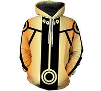 Baruler Jacket Naruto Pattern Teen Kids Personalized 3D Print Hoodie Sweatshirt (M, 6)