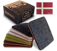 BARVIVO Classic Coasters for Drinks Absorbent Set of 8 - Perfect Classic Drink Coasters for Wooden Table Protection with Scratch Preventing Cork Side and an Instant Condensation Absorbing Felt Side