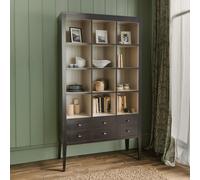 Barwick Bookcase - 6 Drawer - Triple - Charcoal