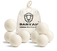 Baryah Tumble Dryer Balls XL - 8 Pcs 100% Organic New Zealand Wool Dryer Balls Reusable Eco Laundry Balls for the UK Reduces Drying Time Wrinkles, and Static A Natural Alternative to Fabric Softener
