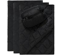 Barydat 1/2/3 Pack 80 x 60 Inch Woobie Blanket Military Poncho Liner Hunting Blanket Waterproof Thermal Poncho Liner with Bag Camo for Outdoor Camping Hunting Hiking(80 x 60 Inch,Black,1 Pack)