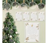 Barydat 10 Sets Christmas Religious Gifts Acrylic Christmas Tree Ornaments Christian Party Favors God Mini Bibles Verse in Bulk Gifts Cute Christian Accessories Presents for Women Family Sisters