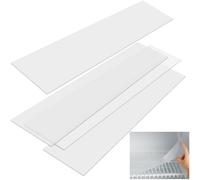Barydat 4 Pcs Frosted Plastic Wire Shelf Liner Clear Frosted Hard Refrigerator Shelf Mats Non Adhesive Waterproof Wire Shelving Cover for Cabinets Kitchen Shelves Storage Shoe Rack (72 x 16 Inch)