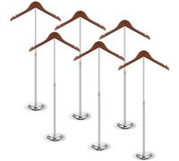 Barydat 6 Pcs Adjustable Adult T Shirt Display Flexible Shoulder Stand Portable T Shirt Display Stand for Vendors Metal Clothing Display Rack Garment Hanger for Steaming Clothes Holder, 16 x 28 Inch
