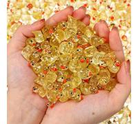 Barydat 800 Pack Glitter Mini Resin Ducks Bulk Mini Ducks Pranks Hide Miniature Figures Tiny Resin Animals for DIY Projects Garden Dollhouse(Yellow)
