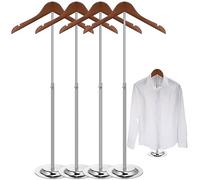 Barydat Adjustable Adult T Shirt Display Flexible Shoulder Stand Portable T Shirt Display Stand for Vendors Metal Clothing Display Rack Garment Hanger for Steaming Clothes Holder, 16 x 28 Inch(4 Pcs)