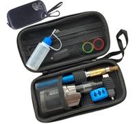 Barzisoridar EVA Protective Pouch with Vape Bands for Ego Battery,Cartridge&Charger, Your On-The-Go VAP-e Kit Organizer,Travel Storage Organizer,Shockproof Water-Resistant (Black)