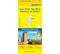 Bas-Rhin, Haut-Rhin, Territoire de Belfort - Michelin Local Map 315: Map