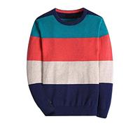 BASADINA Boys Jumpers Kids Knitwear Christmas Sweatshirt Striped Sweater Long Sleeve Pullover Kids Warm Clothes for Autumn and Winter Blue