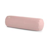 basaho Yoga Bolster | Organic Cotton | Buckwheat Hulls | Removable Washable Cover (Pale Pink)