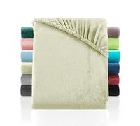 BaSaTex mere Touch Fitted Sheet Similar to Nicky, Teddy, Corals Fleece Children's Fitted Sheet 70 x 140 cm Wool White