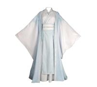 Bascabeen Anime Grandmaster of Demonic Cultivation Cosplay Costume Wei Wuxian Lan Wangji Ancient Costume Hanfu Mo Dao Zu Shi Cosplay Hanfu for Teen Men (White, L)