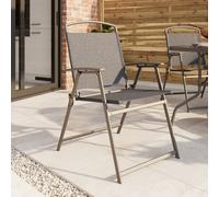 Basco Dark Brown Metal Foldable Armchair