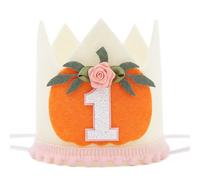 BASCT Little Pumpkin 1st Birthday Crown for Girls - Our Little Pumpkin Is One Birthday Decorations, Pumpkin 1st Birthday Hat, Fall First Birthday Decor, Halloween and Thanksgiving 1st Birthday Hat