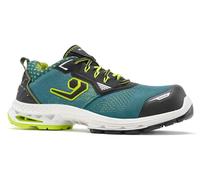 Base B1704E Roma Safety Trainers S1PS ESD Slip Resistant Lightweight Breathable Antistatic Work Shoes with Shock Absorption, Green/Black, UK 7