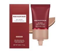 Base Blur Balm - Lightweight Matte BB Cream with Buildable Full Coverage for Instant Brightening and Seamless Concealing, Hypoallergenic Oil-Free Formula, Long-Lasting All-Day Wear for a Flawless