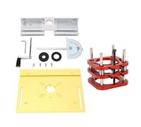 Base de elevación del enrutador Inserto de carpintería de Metal Kit de de elevación de tablero abatible para tallar Ranuras Recorte Chaflanado Maquinaria para trabajar la Madera