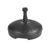 Base For Umbrella Round Rattan In Plastic, Anthracite 18 Inches