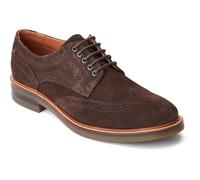 Men's Base London Men's Hatfield Brogue Shoe in Burnt Brown - Size: 12