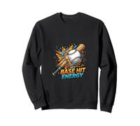 Base Hit Energy Baseball Power Impact Graphic Sweatshirt