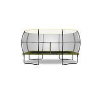Base Jump 2 Rectangular Garden Trampoline with Halo II Enclosure - 10 x 14ft Rebo Black One Size