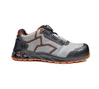 BASE K-JUMP B1005A S1P HRO SRC Aluminium Toe i-daptive Sole Dry’n Air Footbed SmellStop BOA Closure Ballistic Midsole Safety Trainer, Grey/Orange, UK 10