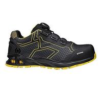 BASE K-RUSH B1005C S1P HRO SRC Aluminium Toe i-daptive Sole Dry’n Air Footbed SmellStop BOA Closure Ballistic Midsole Safety Trainer, Black/Yellow, UK 9