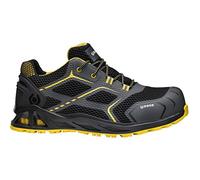 BASE K-SPEED B1004C S1P HRO SRC Aluminium Toe i-daptive Sole Dry’n Air Footbed SmellStop Ballistic Midsole Seamless Safety Trainer, Black/Yellow, UK 9