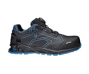 BASE K-TREK B1005B S1P HRO SRC Aluminium Toe i-daptive Sole Dry’n Air Footbed SmellStop BOA Closure Ballistic Midsole Seamless Trainer, Black/Blue, UK 11.5