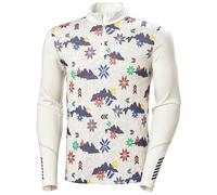 Base layer Helly Hansen LIFA MERINO MIDWEIGHT 1/2 ZIP (OFF WHITE CORTINA AOP)