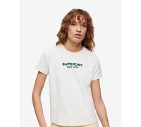 Superdry Sport Luxe Graphic Fitted Short Sleeve T-shirt White S Woman