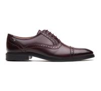 Base London Ascot Mens Leather Lace-Up Comfort Wine Oxford Shoes