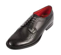 Base London Bailey Waxy Mens Wing Tip Brogues 11/45 Black