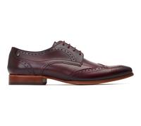 Base London Barbera Mens Brogue Shoes Dark Red Leather - Size UK 10