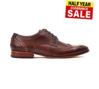 Base London Mens Barbera Waxy Brown Leather Brogue Shoes UK 7
