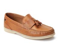 Base London Bonito Leather Mens Burnt Tan Loafers - Size UK 9