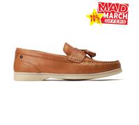 Base London Bonito Mens Leather Shoes Slip On Casual Loafers Tan