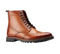 Base London Boone Mens Brogue Boots 8, Tan