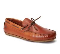 Men's Base London Brooks Leather Men's Burnt Tan Loafers - Brown - Size: 12