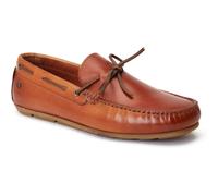 Base London Brooks Leather Mens Burnt Tan Loafers - Size UK 8