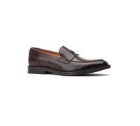 Base London Mens Kennedy Washed Brown Leather Penny Loafers UK 9